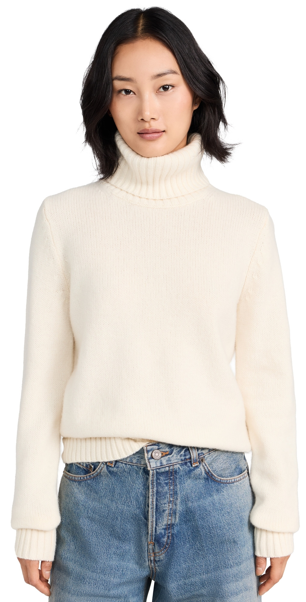 Polo Ralph Lauren Long Sleeve Turtleneck Pullover Authentic Cream XL | Shopbop