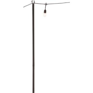 Hampton Bay 9.8 ft. String Light Pole in Black (1-Pack) 12300-20-New - The Home Depot | The Home Depot