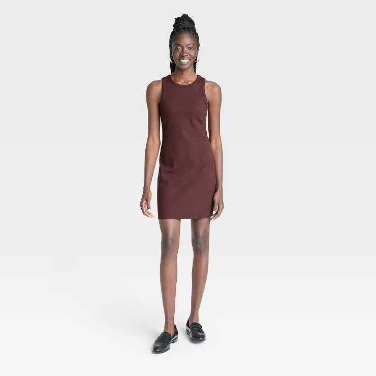 Women's Sleeveless Rib Racer Dress - A New Day™ | Target