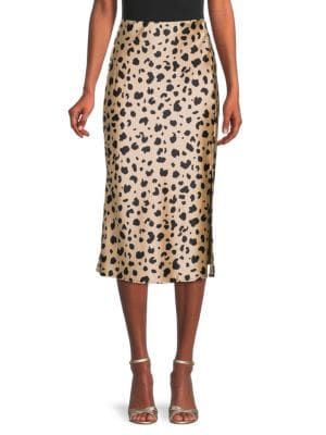 Renee C. Leopard Print Midi Skirt on SALE | Saks OFF 5TH | Saks Fifth Avenue OFF 5TH
