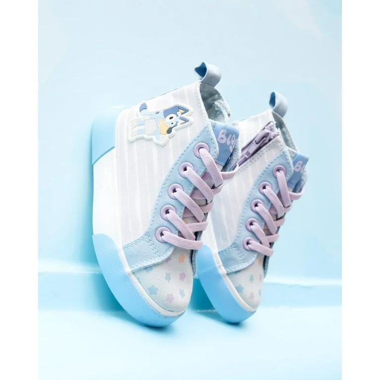 Bluey Toddler Girl High Top Sneakers, Sizes 7-12 | Walmart (US)