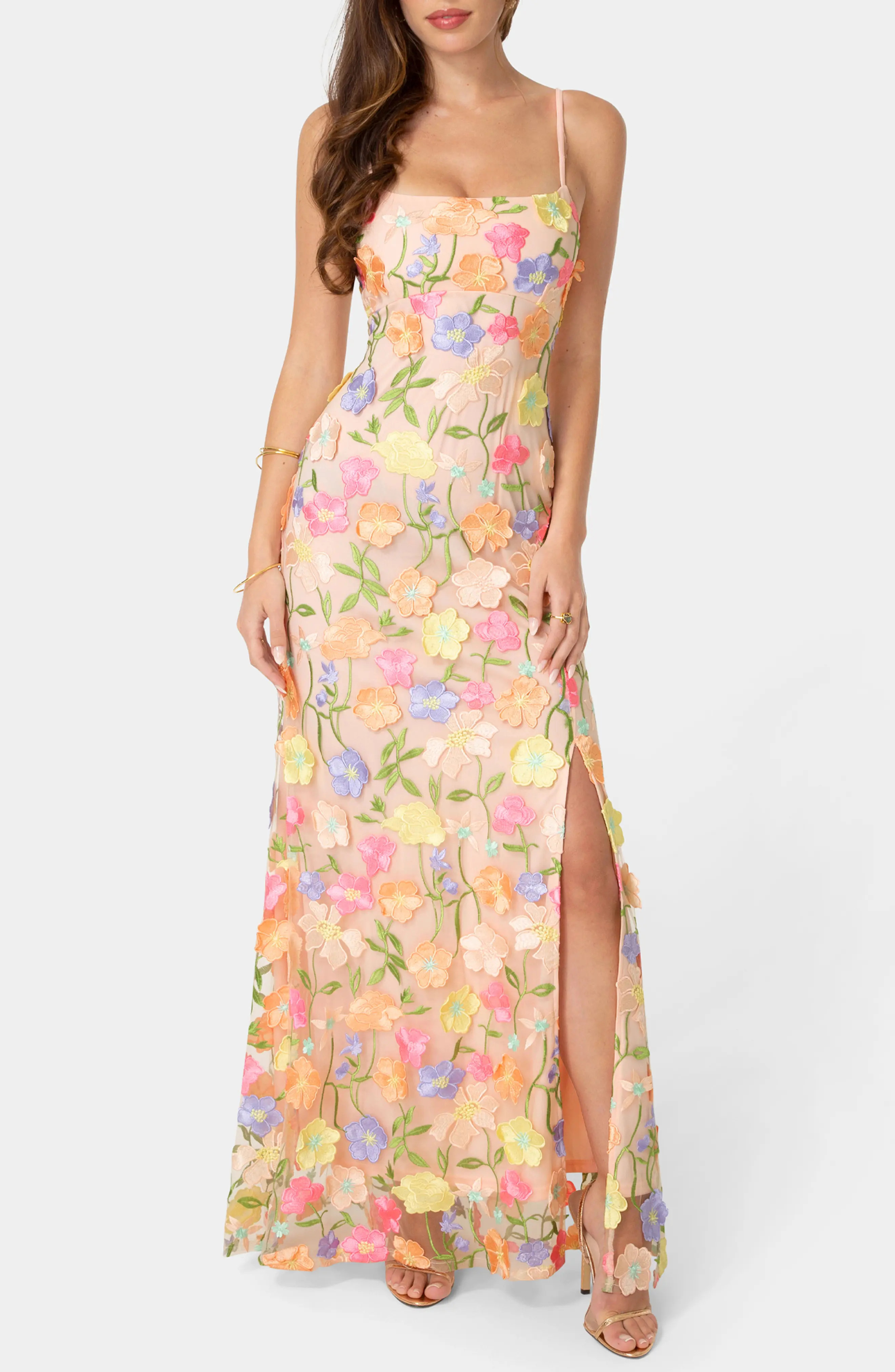 Floral Embroidered Gown (Women) | Nordstromrack | Nordstrom Rack