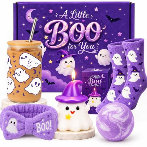 Boo Basket Gift for Women Including Glass Cup, Halloween Gifts for Girls | Amazon (US)