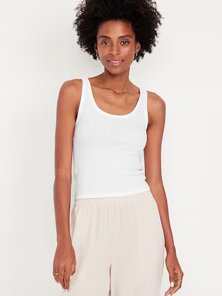 Ribbed Crop Tank Top | Old Navy (US)