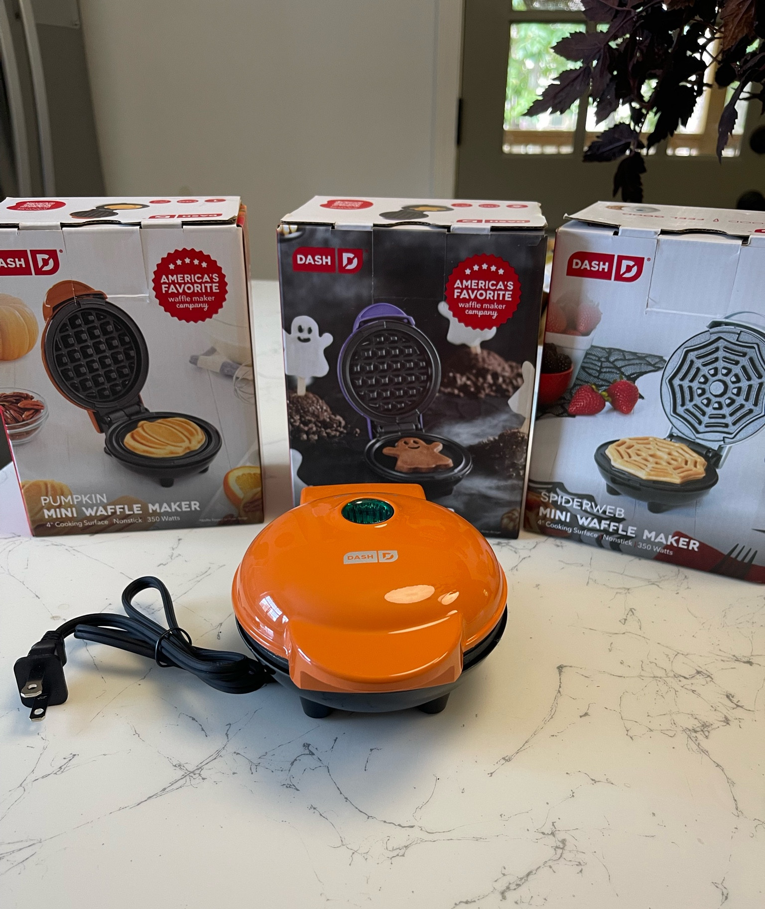 I have multiple Dash makers… this mini waffle makers are our favorites .. and these fun fall shapes are so fun! 

Make waffles, grilled cheese, cookies, omelettes and more! 