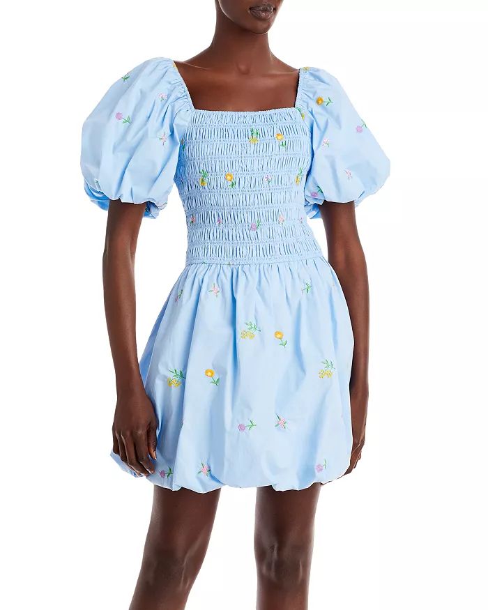 Balloon Sleeve Fit and Flare Dress | Bloomingdale's (US)
