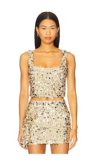 Mixer Top in Gold Metallic | Revolve Clothing (Global)