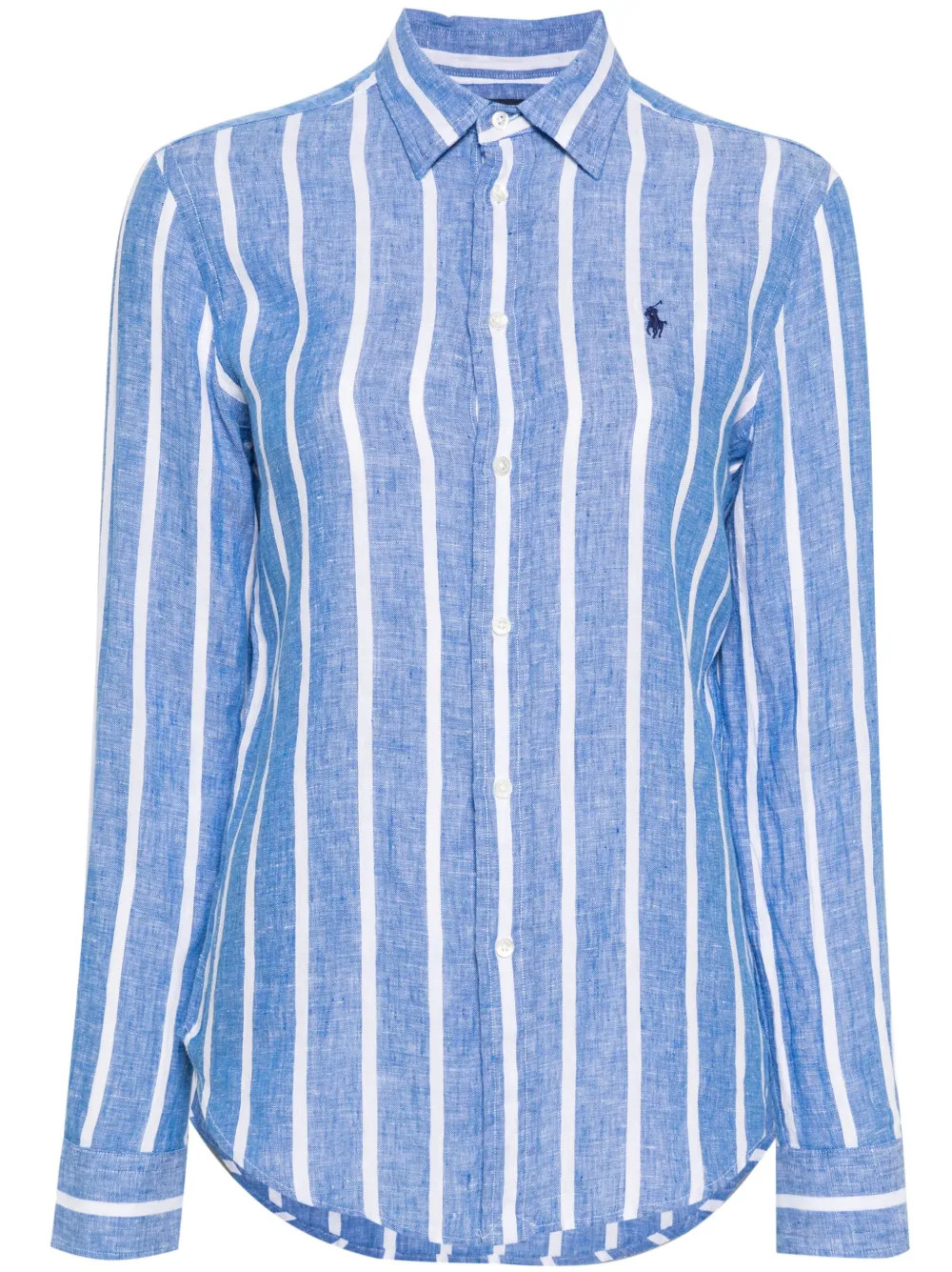 striped linen shirt | Farfetch Global