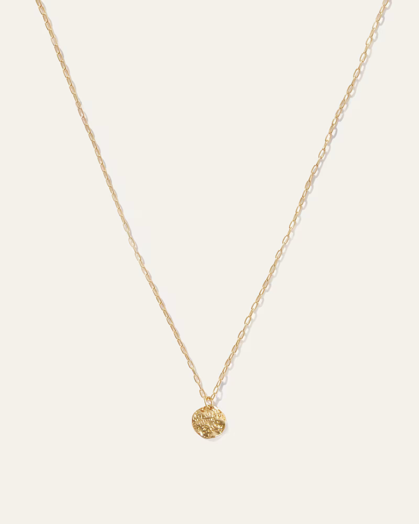 Textured Coin Necklace in Gold Vermeil | Quince