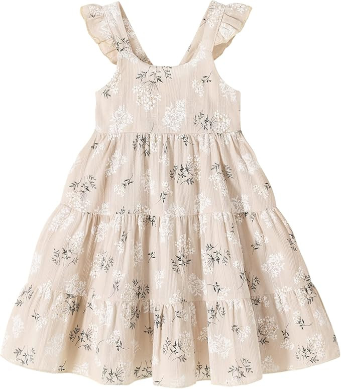 Kids Toddler Baby Girls Rainbow Dress Princess Sleeveless Beach Butterfly Sundress | Amazon (US)