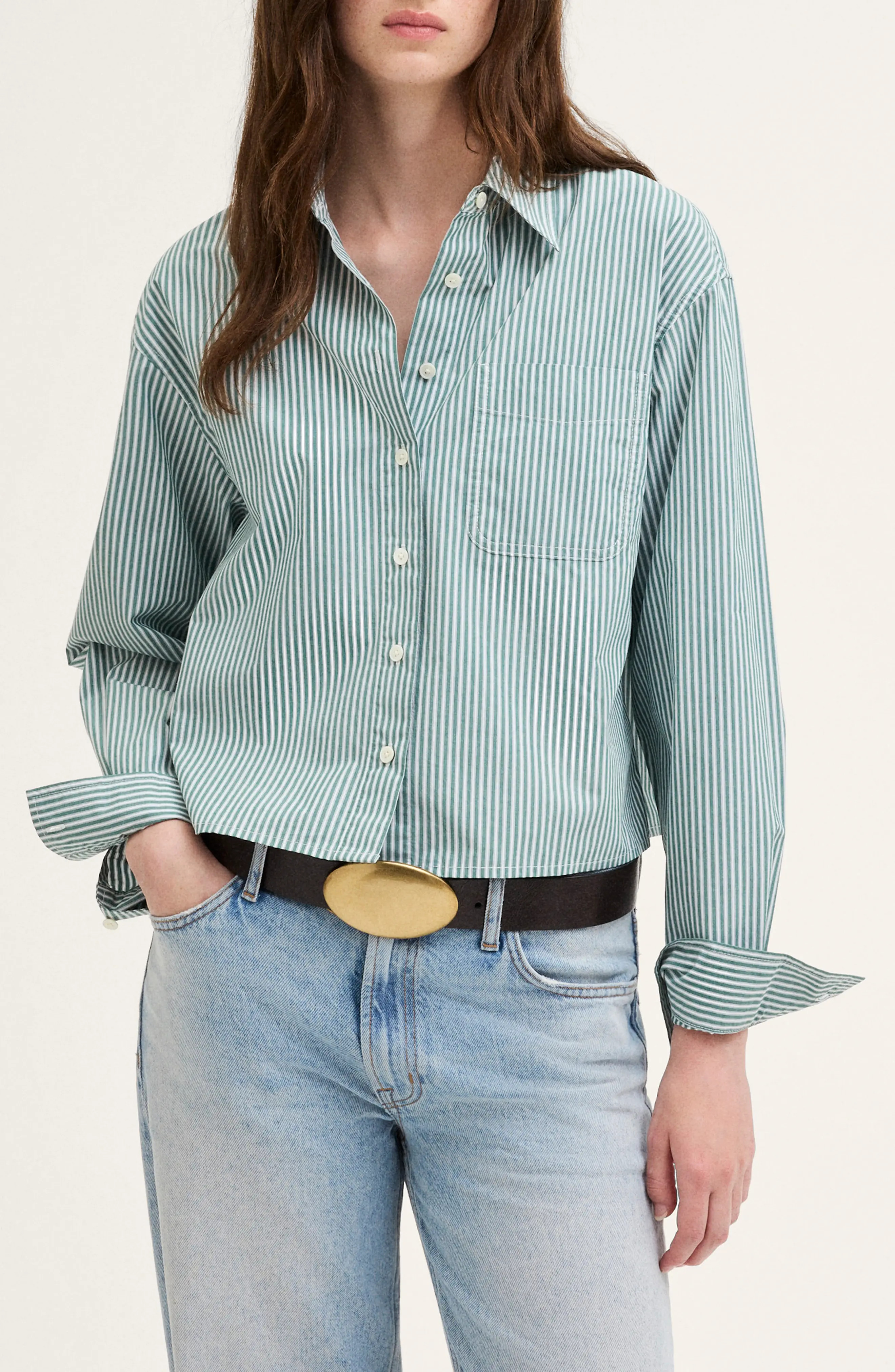 Madewell The Cropped Easy Shirt (Women) | Nordstrom | Nordstrom