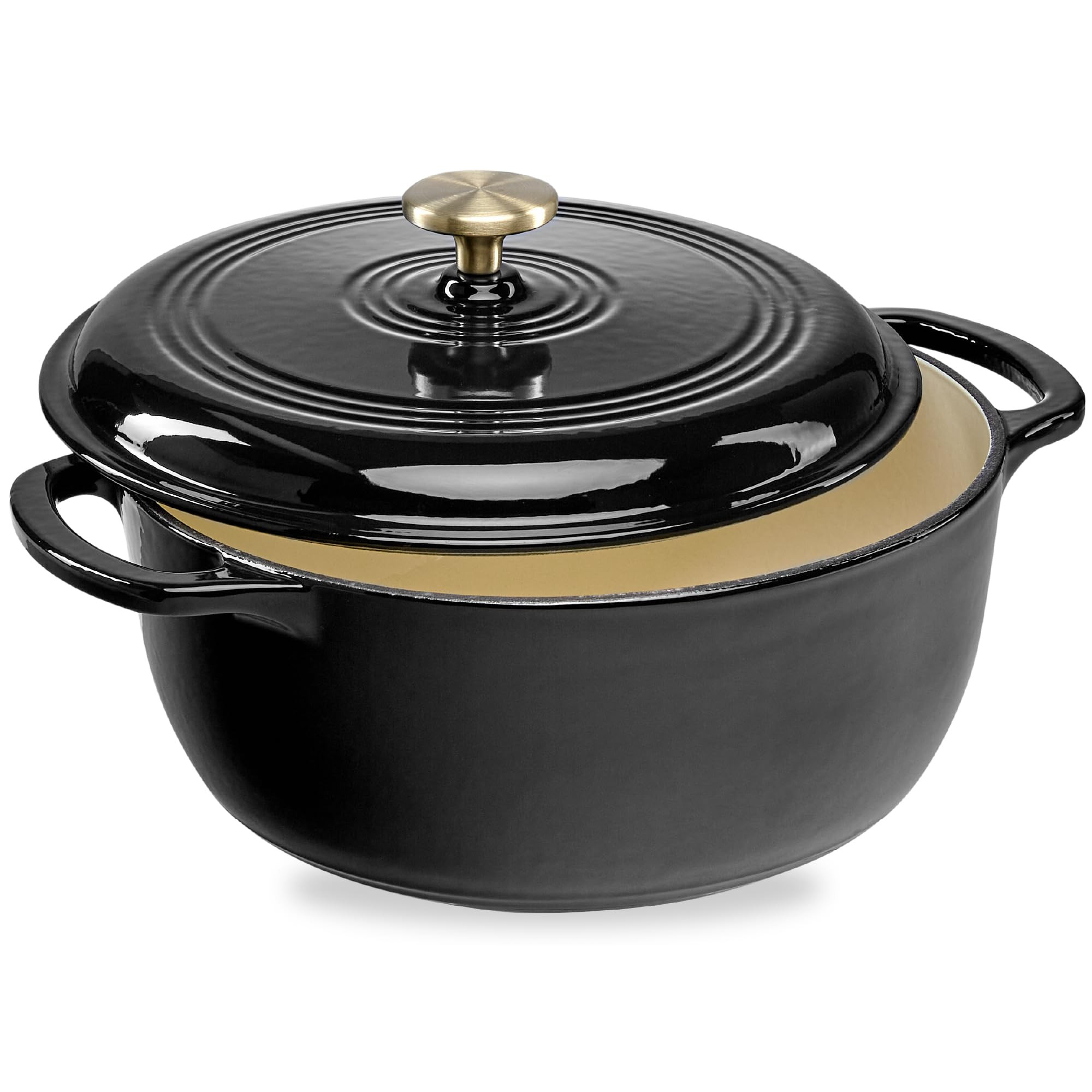 Best Choice Products 7.5 Quart Enamel Cast-Iron Round Dutch Oven, Family Style Heavy-Duty Pre-Sea... | Amazon (US)