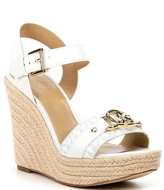 Rory Leather Platform Espadrille Wedges | Dillard's