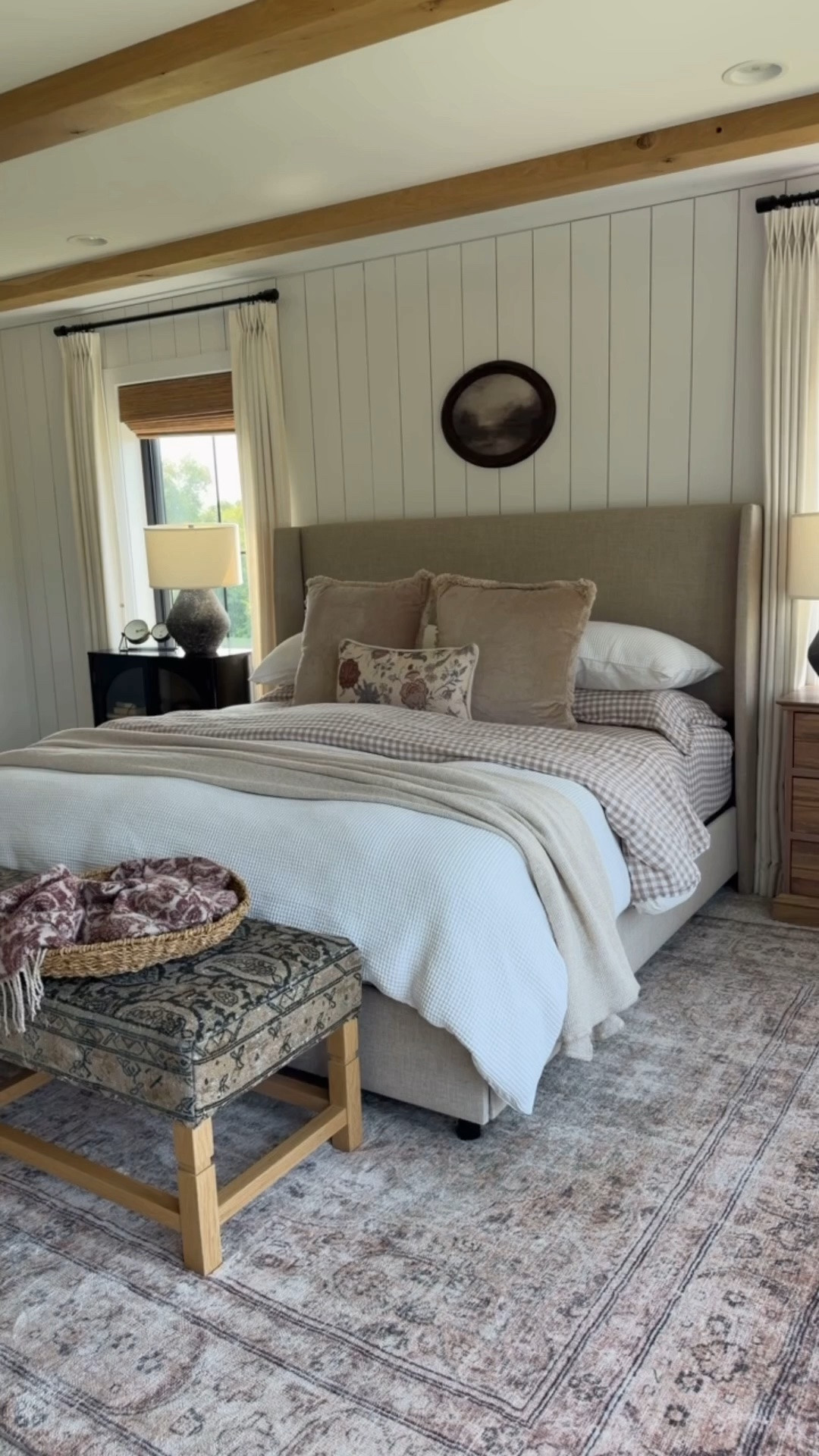Answering questions about our bed!!
We’ve had this for 7 years and have been so happy with it- definitely would recommend! 

Color: Zuma natural textured linen 
Size: king 

It’s a classic staple design, comes in tons of colors- I love the white linen look too!
Ships free, on sale!

@wayfair, #Wayfair, #WayfairPartner #ad