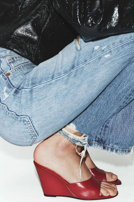 LEATHER WEDGES | Zara UK