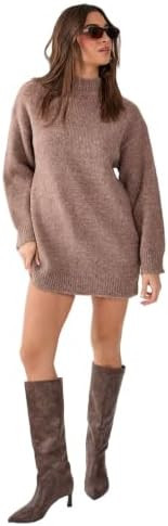 Nasty Gal Knitted Sweater Mini Dress | Amazon (US)