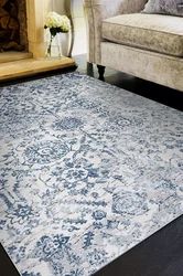 Bungalow Rose Lincolndale Steel Blue Indoor Use Only  Area Rug | Wayfair Professional