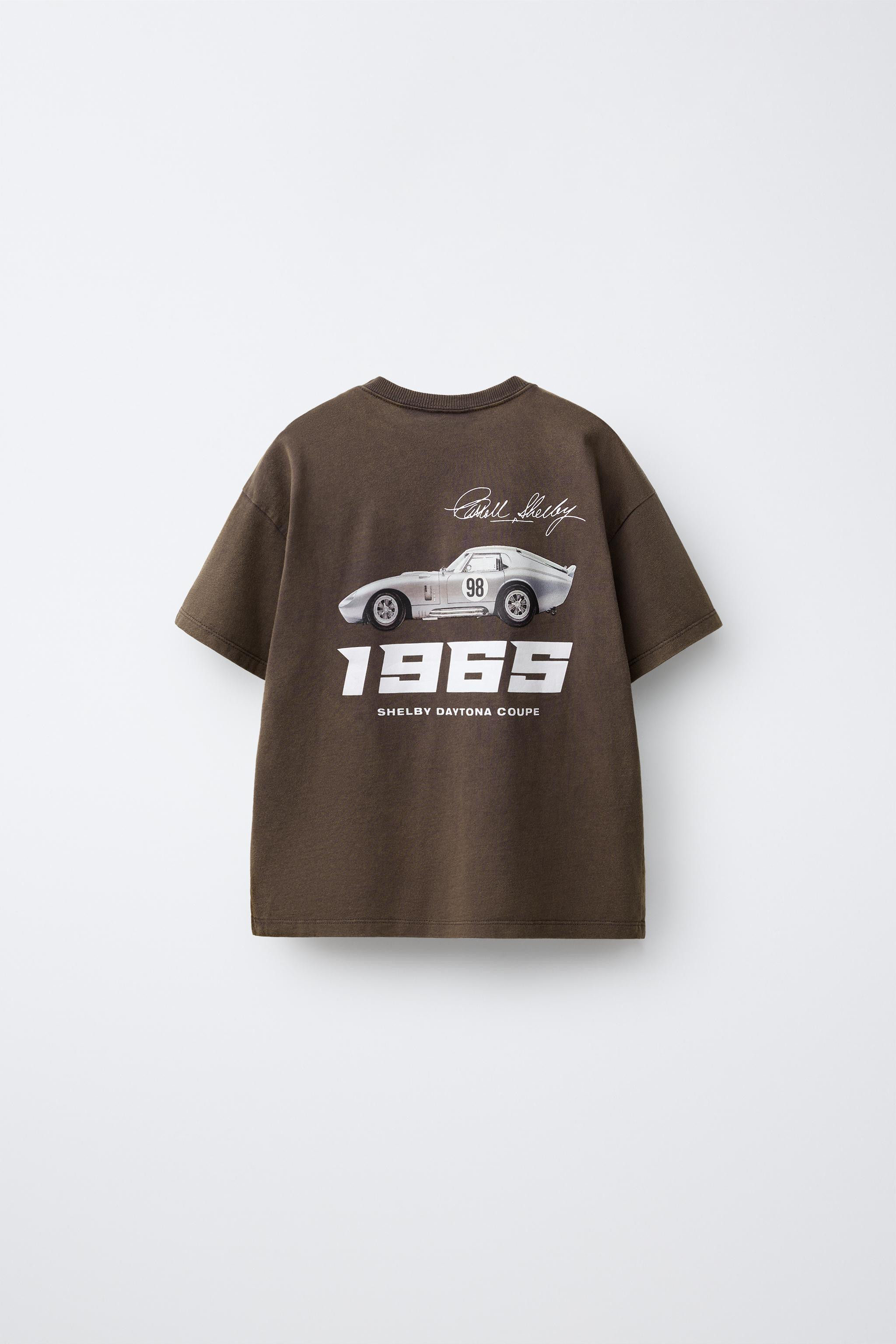 Round neck short sleeve T-shirt. SHELBY\u00ae print on front and back. | Zara US