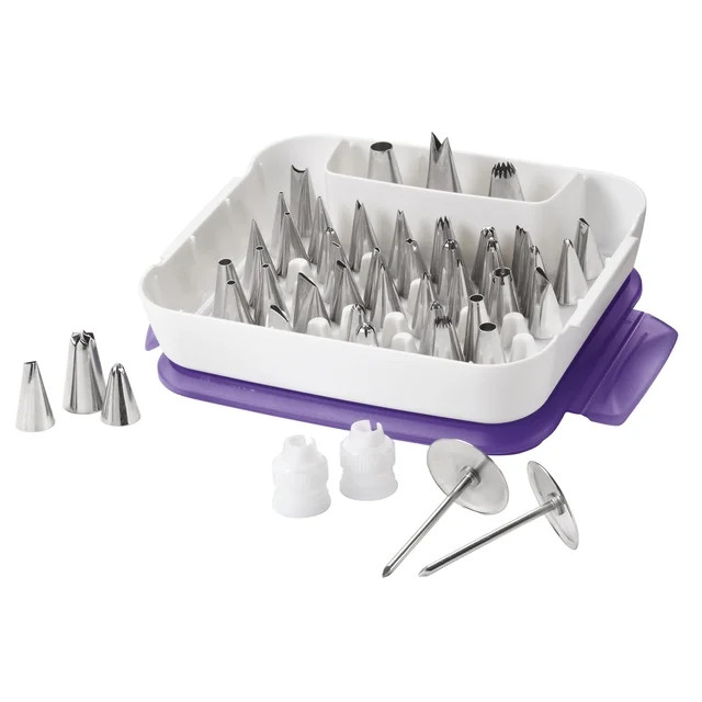 Wilton Master Cake Decorating Tips Set, 55-Piece Cake Decorating Supply Set | Walmart (US)