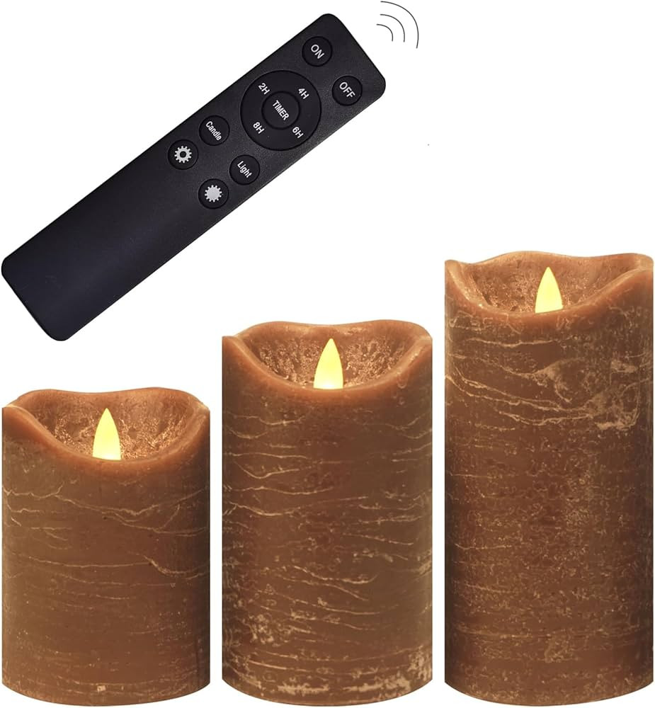 CANDLE CHOICE Real Wax Battery Operated Flameless Candles with Remote Automatic Daily Cycle Timer... | Amazon (US)