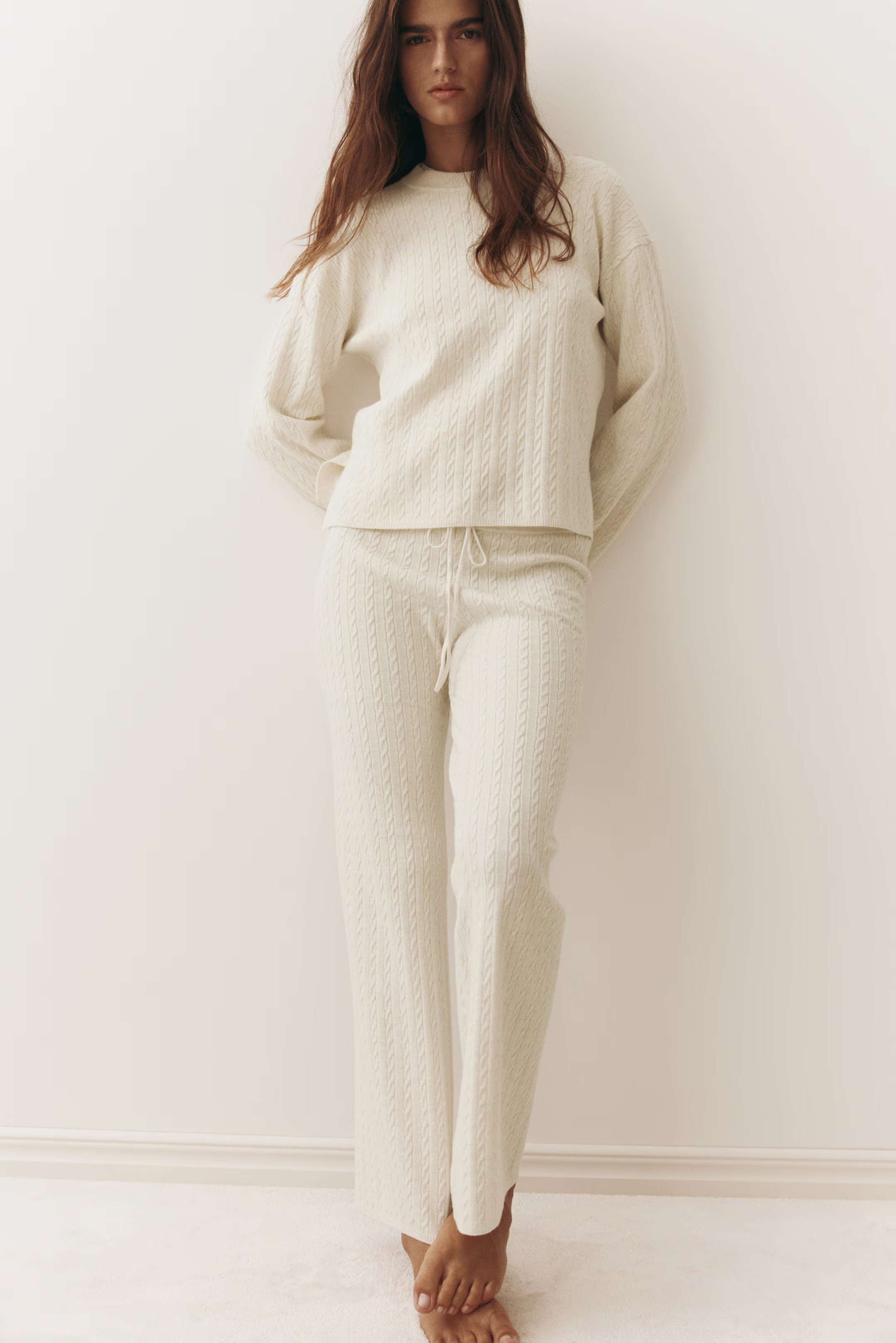 Cable-knit trousers | H&M (UK, MY, IN, SG, PH, TW, HK)