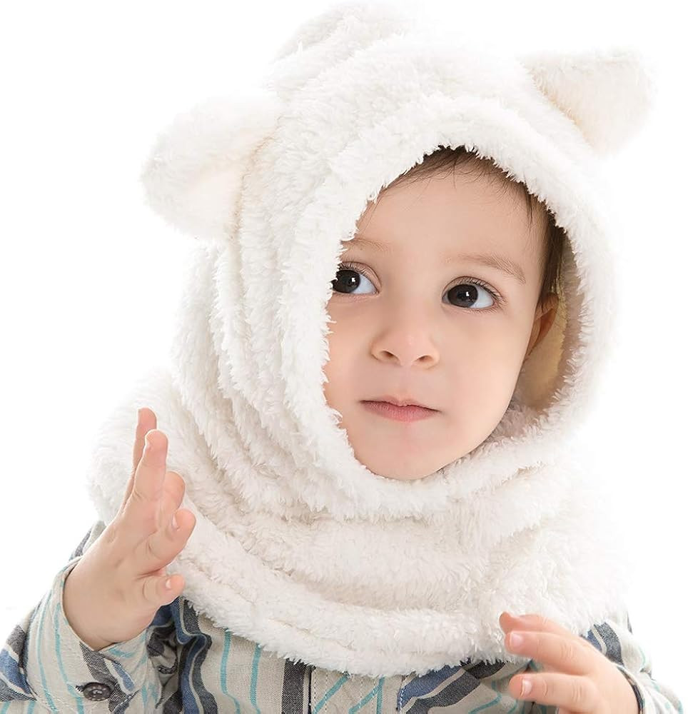 Baby Girls Winter Hat Boys Warm Scarf Hat Kids Thick Earflap Hood Cap with Ear 6M-7T | Amazon (US)