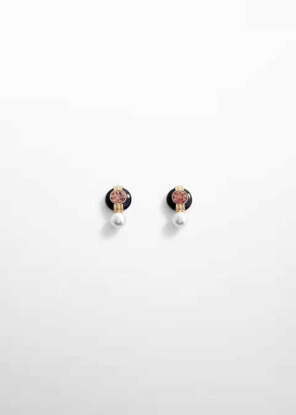 Pearl-effect crystal earrings -  Women | Mango USA | MANGO (US)