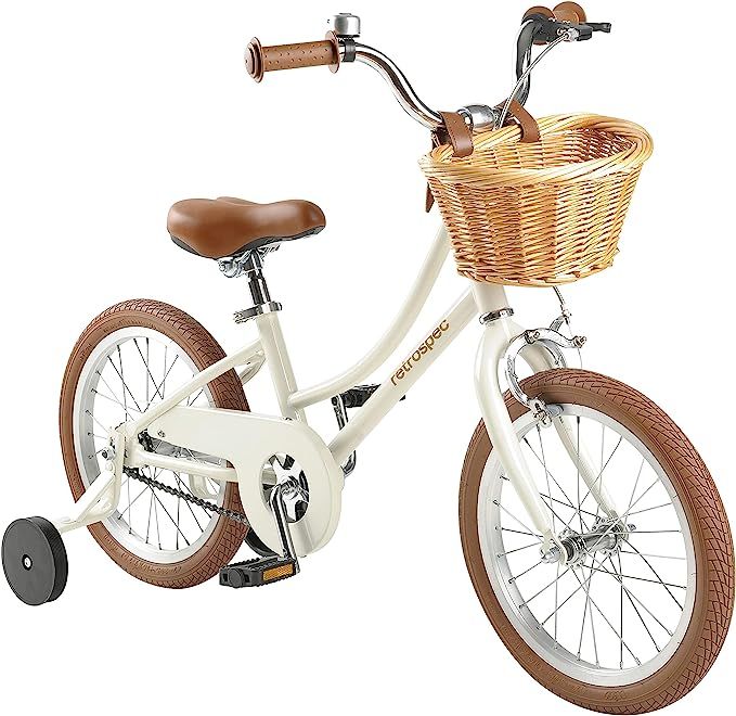 Retrospec Beaumont Mini 16 Inch Kids Bike for 4-6 year-olds with Training Wheels, Basket and Bell | Amazon (US)