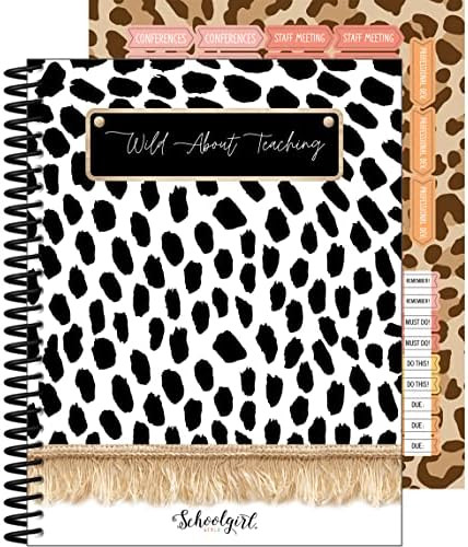 Schoolgirl Style Simply Safari Teacher Planner, 8" x 11" Undated Daily Planner, Weekly Planner, a... | Amazon (US)