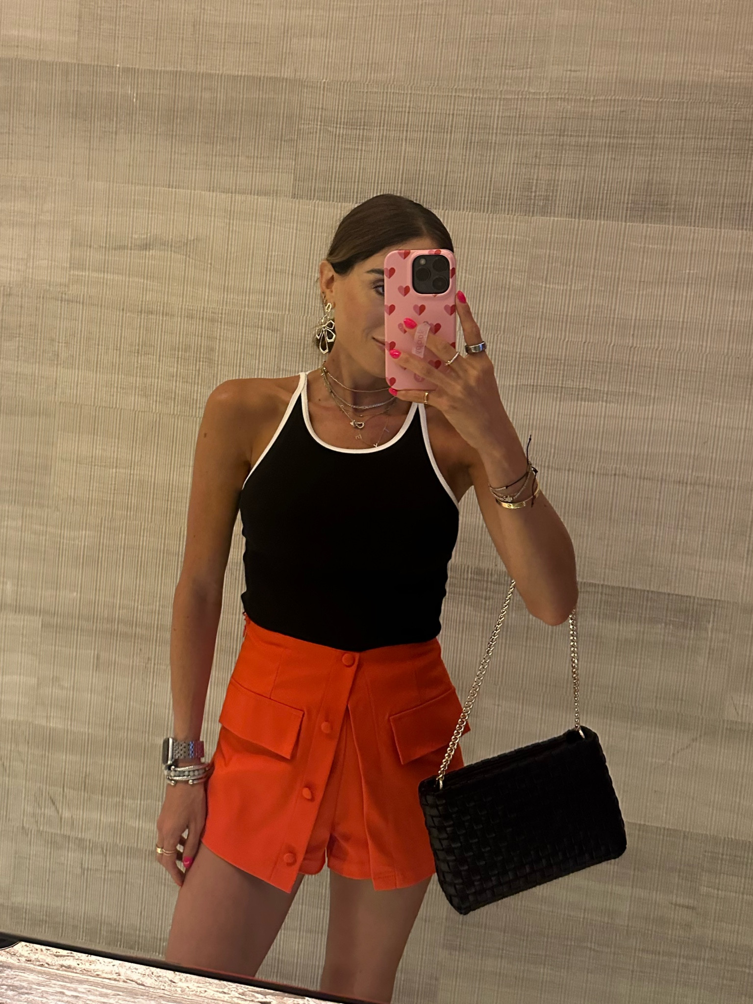 Red skirt size xxs black and white tank size Xs 

#LTKStyleTip #LTKFindsUnder50 #LTKFindsUnder100