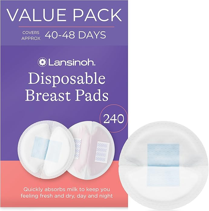 Lansinoh Stay Dry Disposable Nursing Pads, Soft and Super Absorbent Breast Pads, Breastfeeding Es... | Amazon (US)