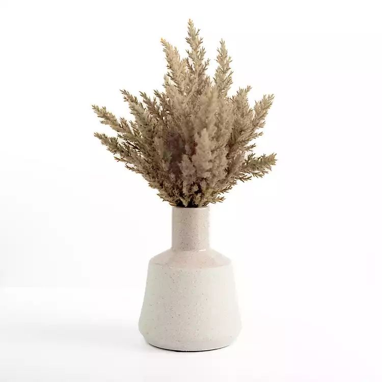 Taupe Pampas Arrangement in White Vase | Kirkland's Home