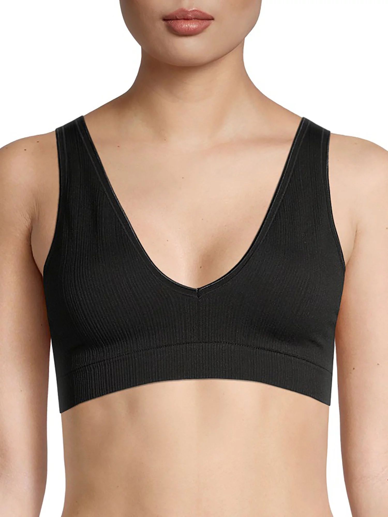 No Boundaries Juniors' Seamless V-Neck Bralette - Walmart.com | Walmart (US)