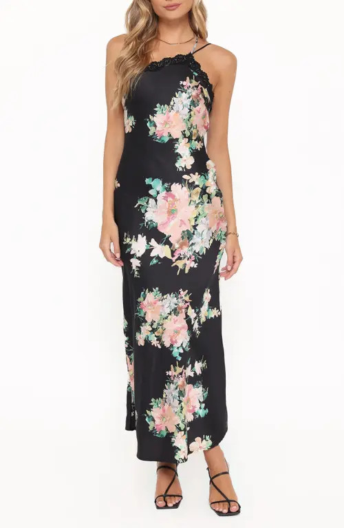 Petal & Pup Anika Maxi Dress in Black Floral at Nordstrom, Size 10 | Nordstrom