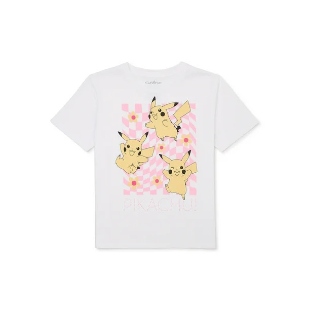 Pokemon Girls Graphic Tee with Short Sleeves, Sizes 4-16 | Walmart (US)