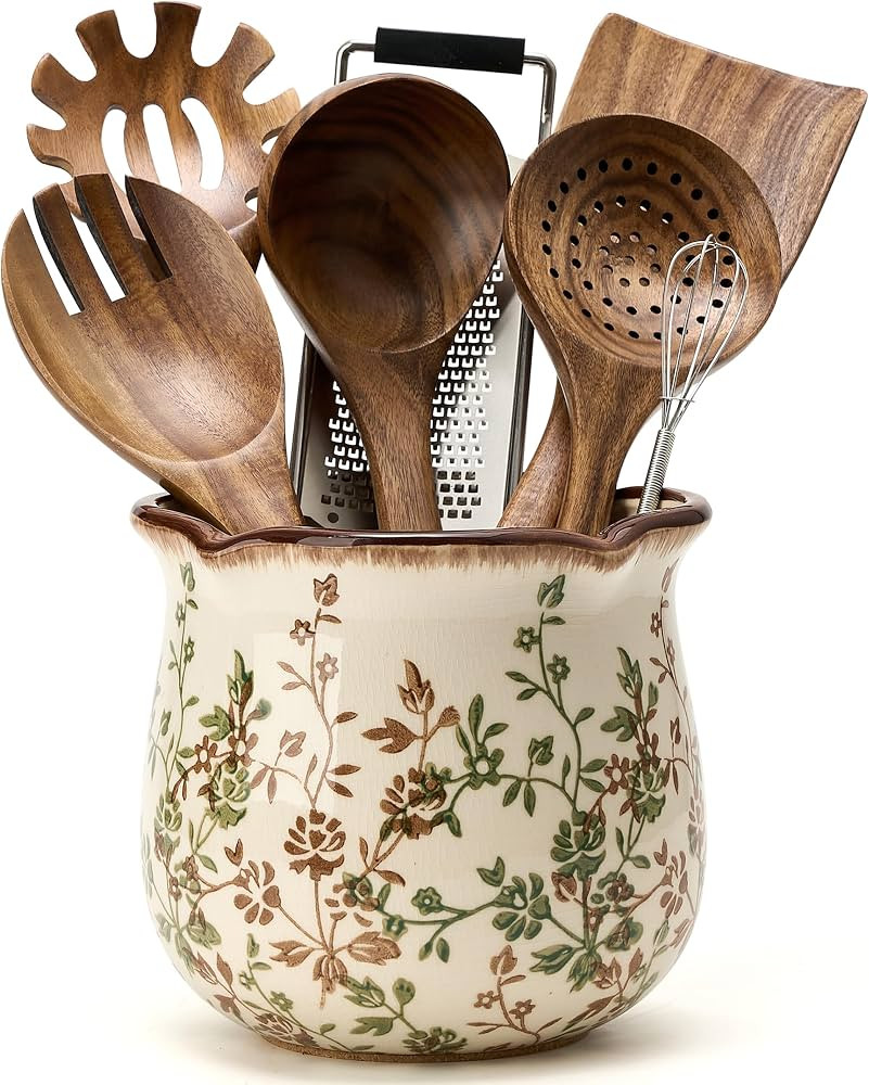 Green & Brown Chinoiserie Floral | Amazon (US)
