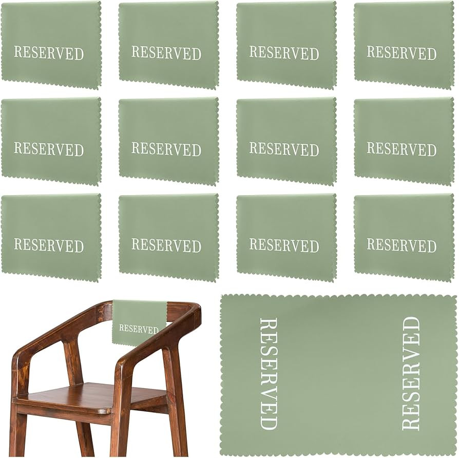 Breling 12 Pcs Wedding Reserved Chair Signs Reserved Seating Signs with Printed Words 17 x 11.81 ... | Amazon (US)