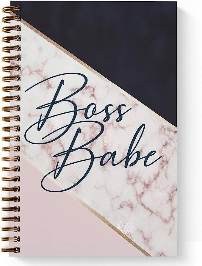Softcover Boss Babe 5.5" x 8.5" Spiral Notebook/Journal, 120 College Ruled Pages, Durable Gloss L... | Amazon (US)