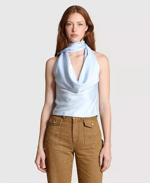 Women's Long-Tie Halter Top | Macy's