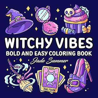 Witchy Vibes: Bold and Easy Coloring Book for Adults, Teens, and Seniors with Simple and Spooky D... | Amazon (US)