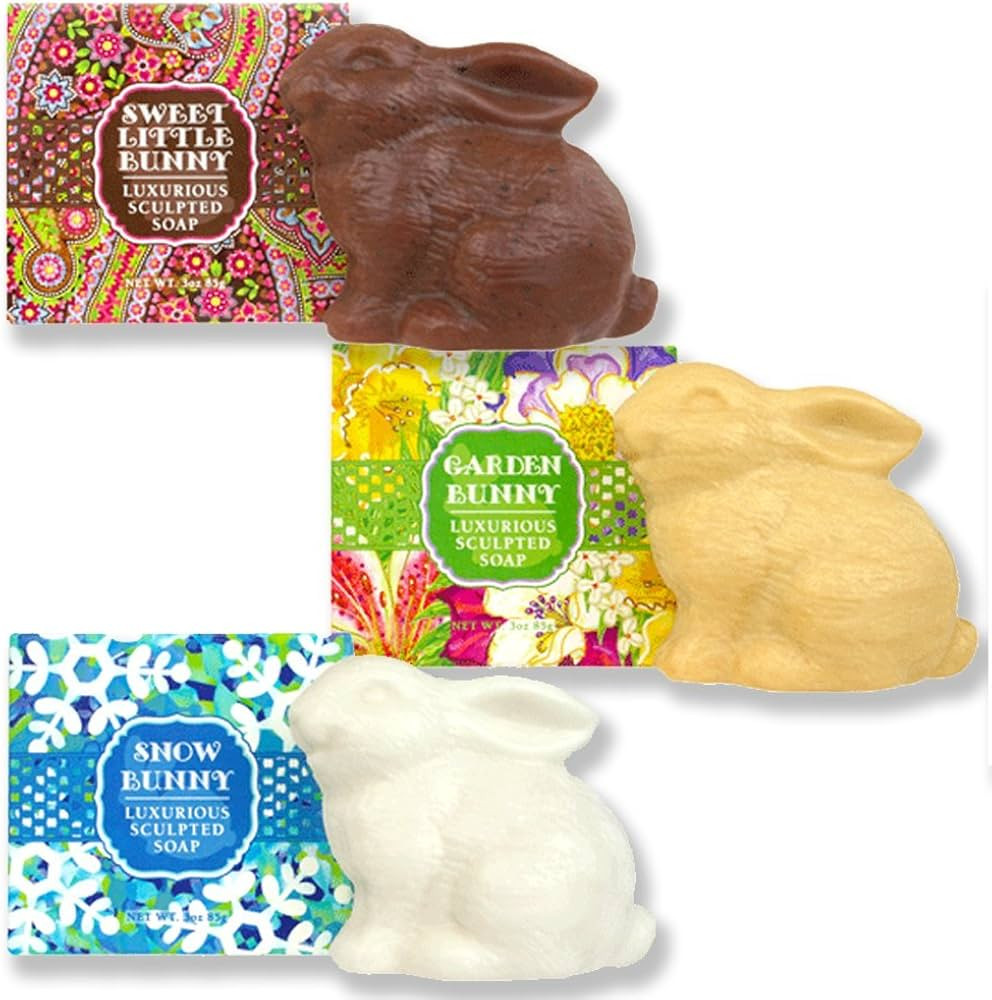 Bunny Rabbit Luxurious Shea Butter Sculptured Soap Gift Set (Set of 3) | Amazon (US)