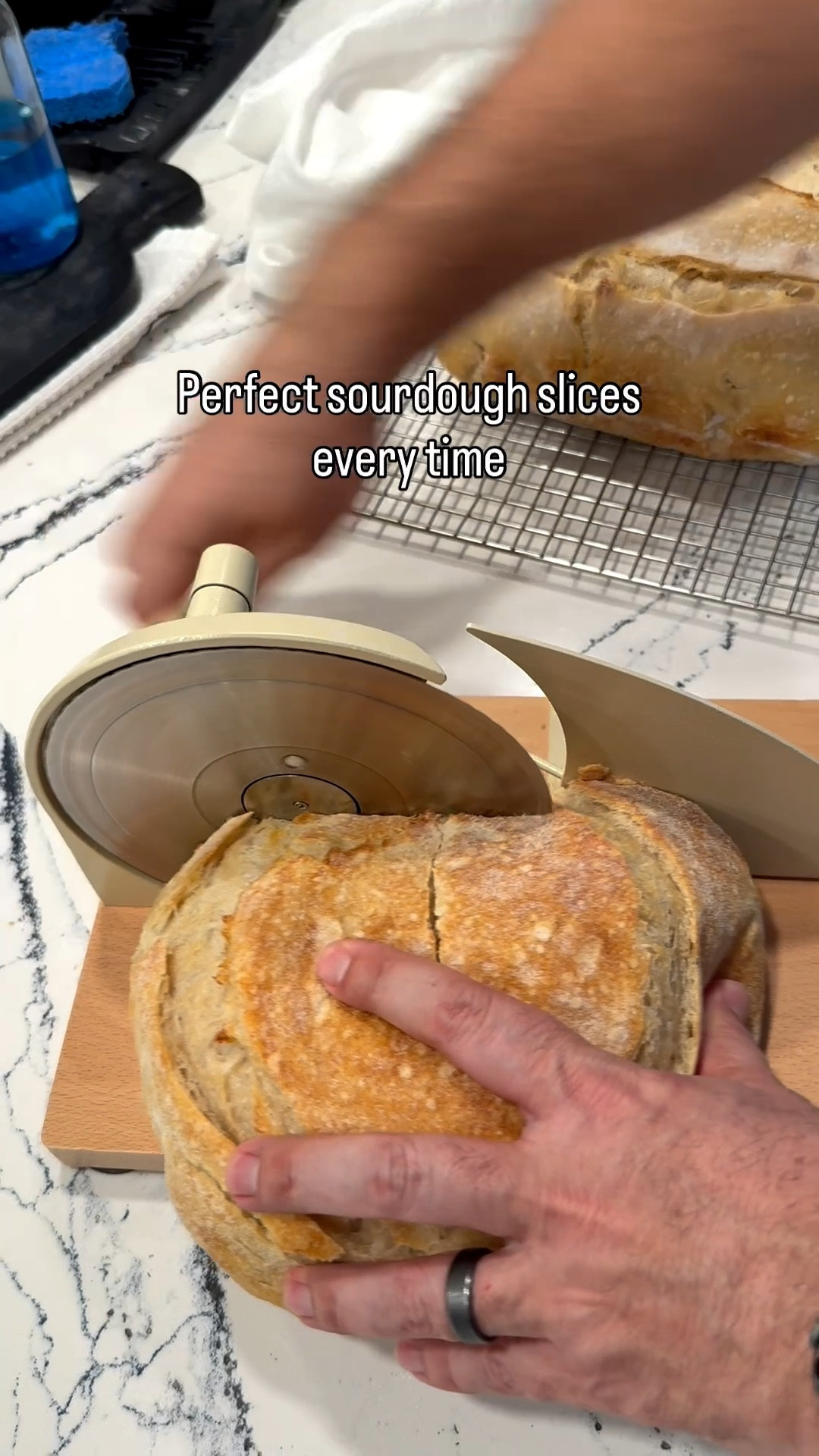 If you make homemade sourdough bread, you know the struggles of slicing it.  This Amazon find is a game changer for sure.  Like and comment Bread to have the link dropped in your dm. Happy slicing! #baking 

#LTKHome #LTKfoodie