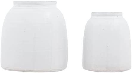 Amazon.com: Creative Co-Op Terracotta Vases (Set of 2 Sizes), White : Home & Kitchen | Amazon (US)