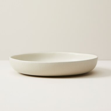 OUI ORGANIC STONEWARE LOW BOWL IVORY | Indigo (CA)