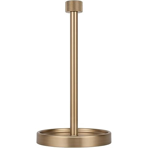 Ivilon Countertop Paper Towel Holder - Modern Tapered End Cap Design - Color Warm Gold | Amazon (US)