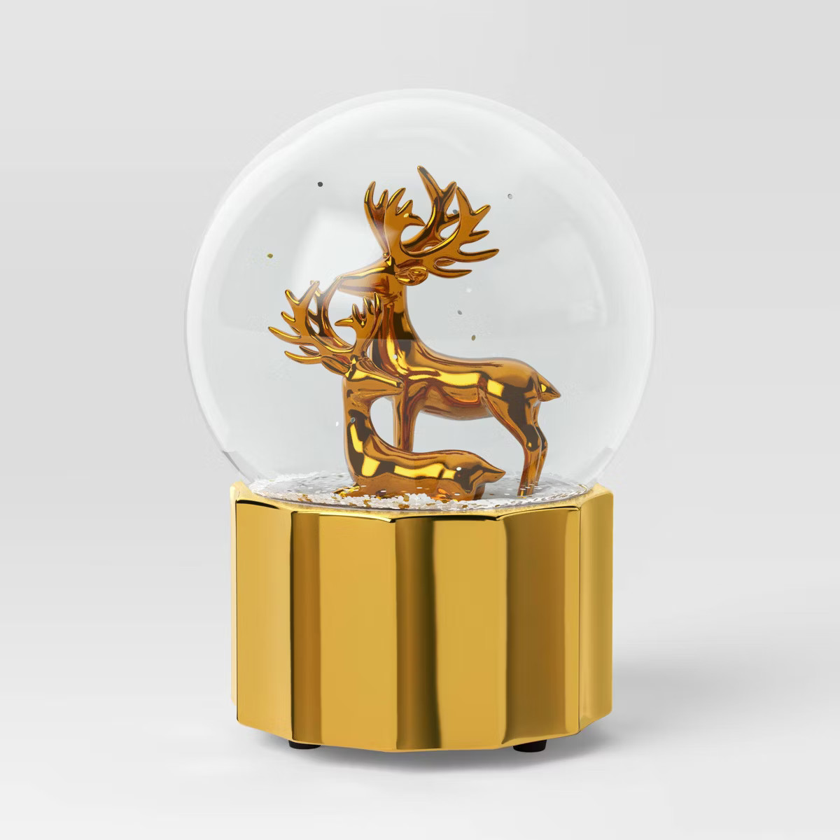 Christmas 6.5" Deer Snow Globe Gold - Threshold™ | Target
