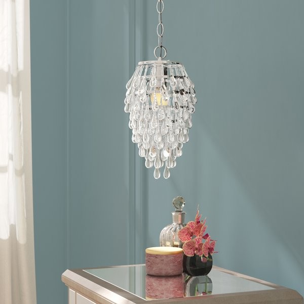 Genivee Teardrop 1-Light Crystal Pendant | Wayfair North America