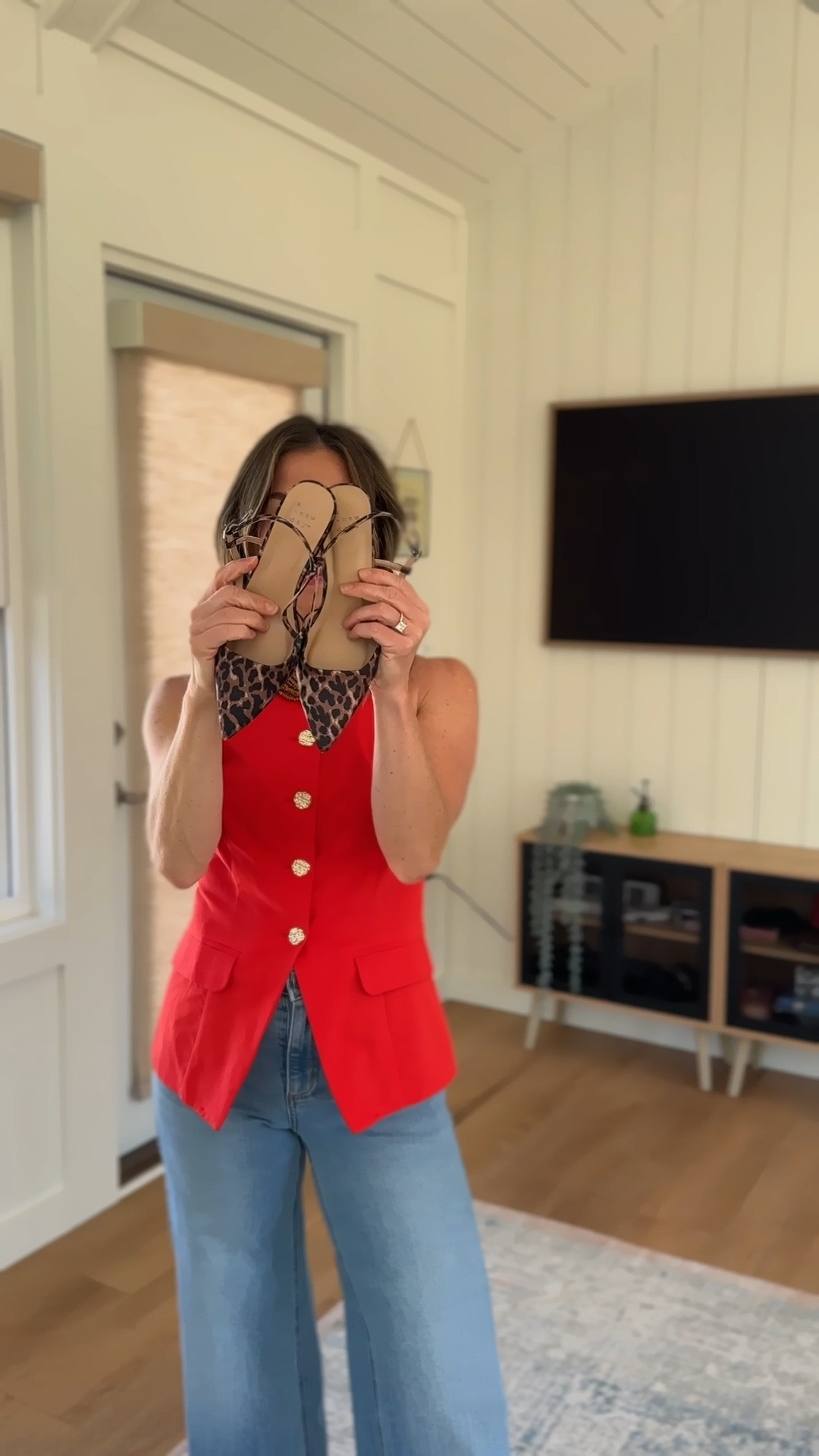 I absolutely love the shape and color of this red vest. These jeans are our top selling target denim - so flattering and stretchy, but hold you in. Size up one. Trust me. They run small, but they are fabulous. Vest in an XS. Jeans are a size 2 regular. If you want them a little less fitted, size up two.

#LTKgrwm #LTKPetite #LTKWorkwear