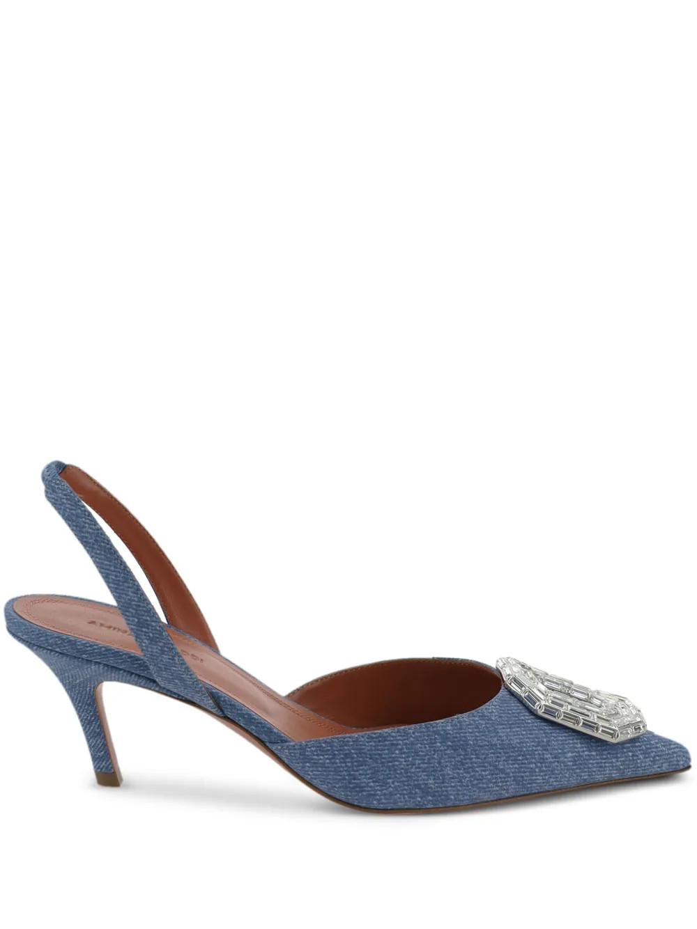 Amina Muaddi60mm Camelia slingback pumps | Farfetch Global