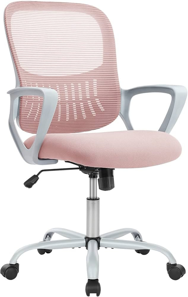 Sweetcrispy Office Computer Desk Managerial Executive Chair, Ergonomic Mid-Back Mesh Rolling Work... | Amazon (US)